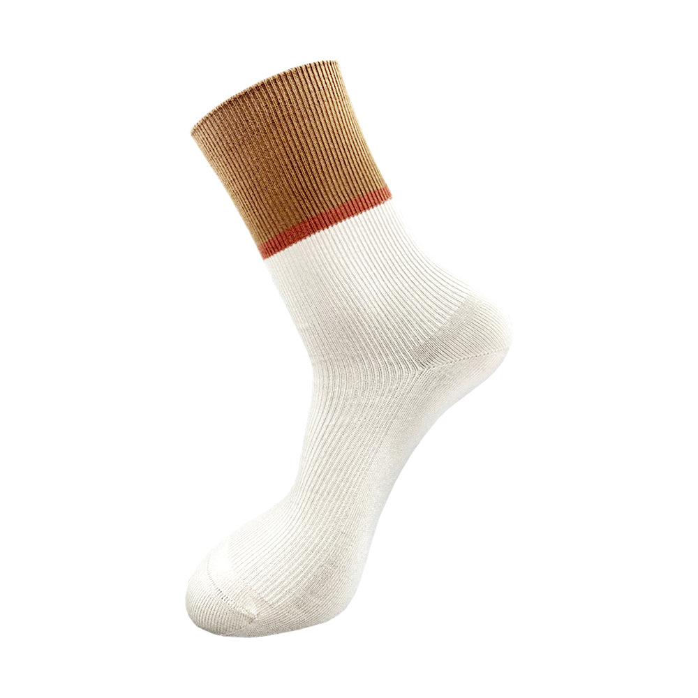2 Tone Men's 5A Antibacterial Socks in brown