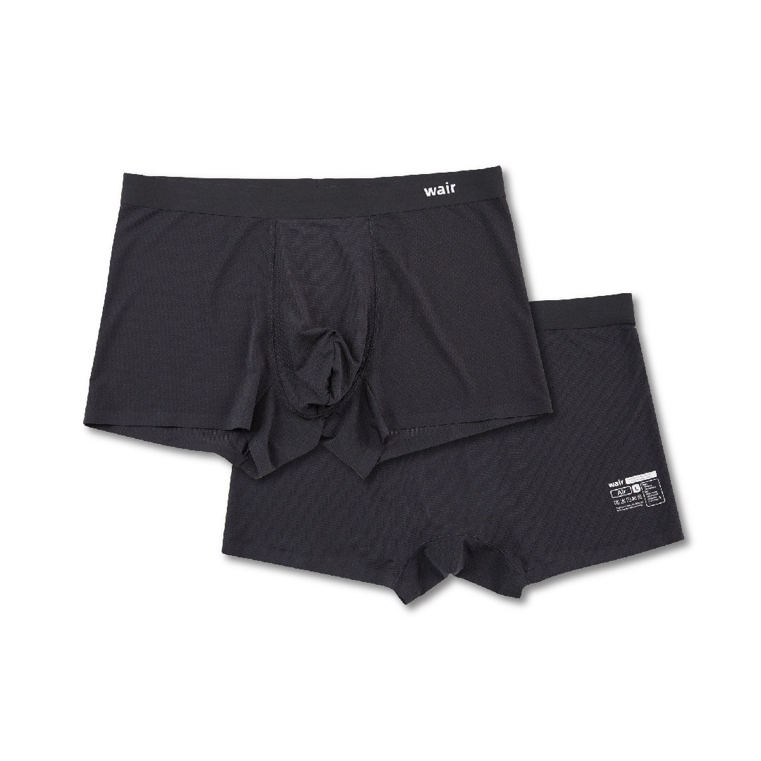 Wairliving Mens Ice Silk Underwear,Breathable Boxer Brief,Ultra Thin Lightweight Fitness Briefs-Jet Black