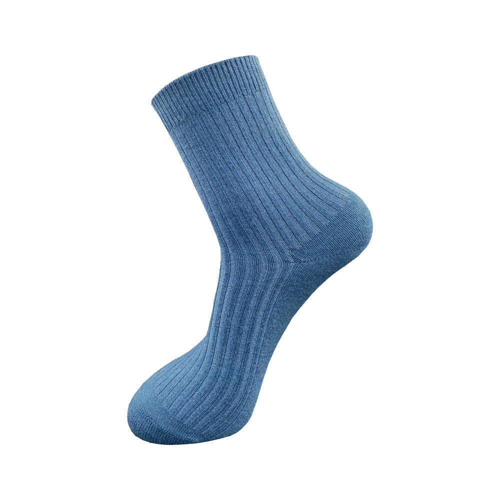Blue Wool Ankle High Socks for Women