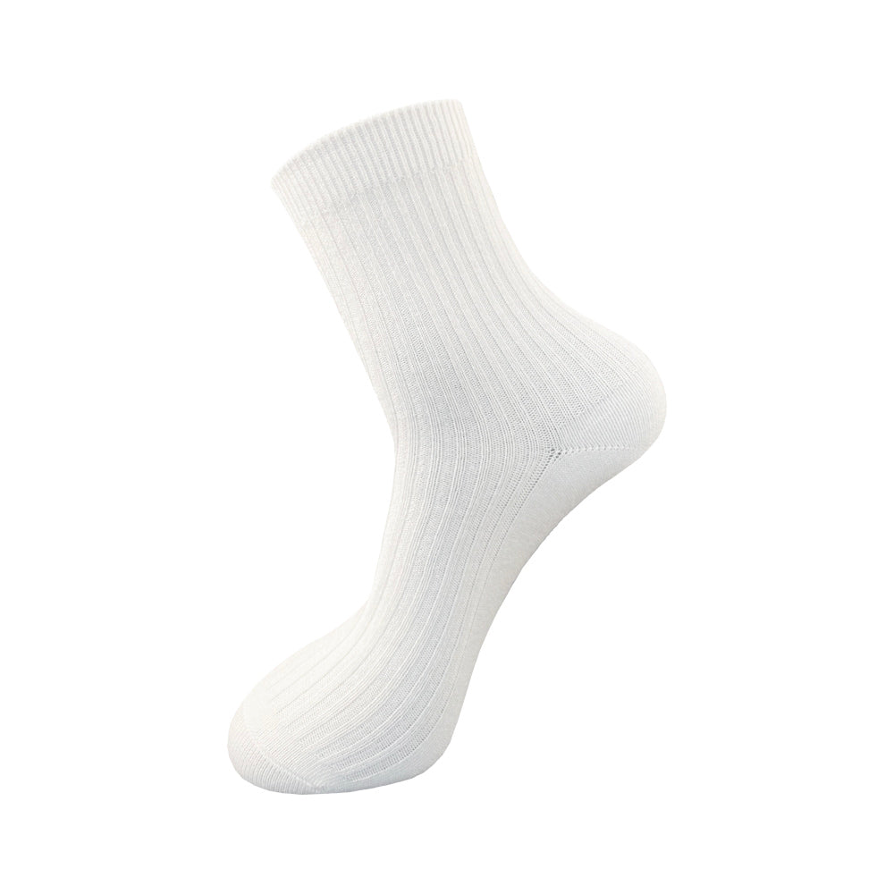 White Wool Ankle High Socks for Women