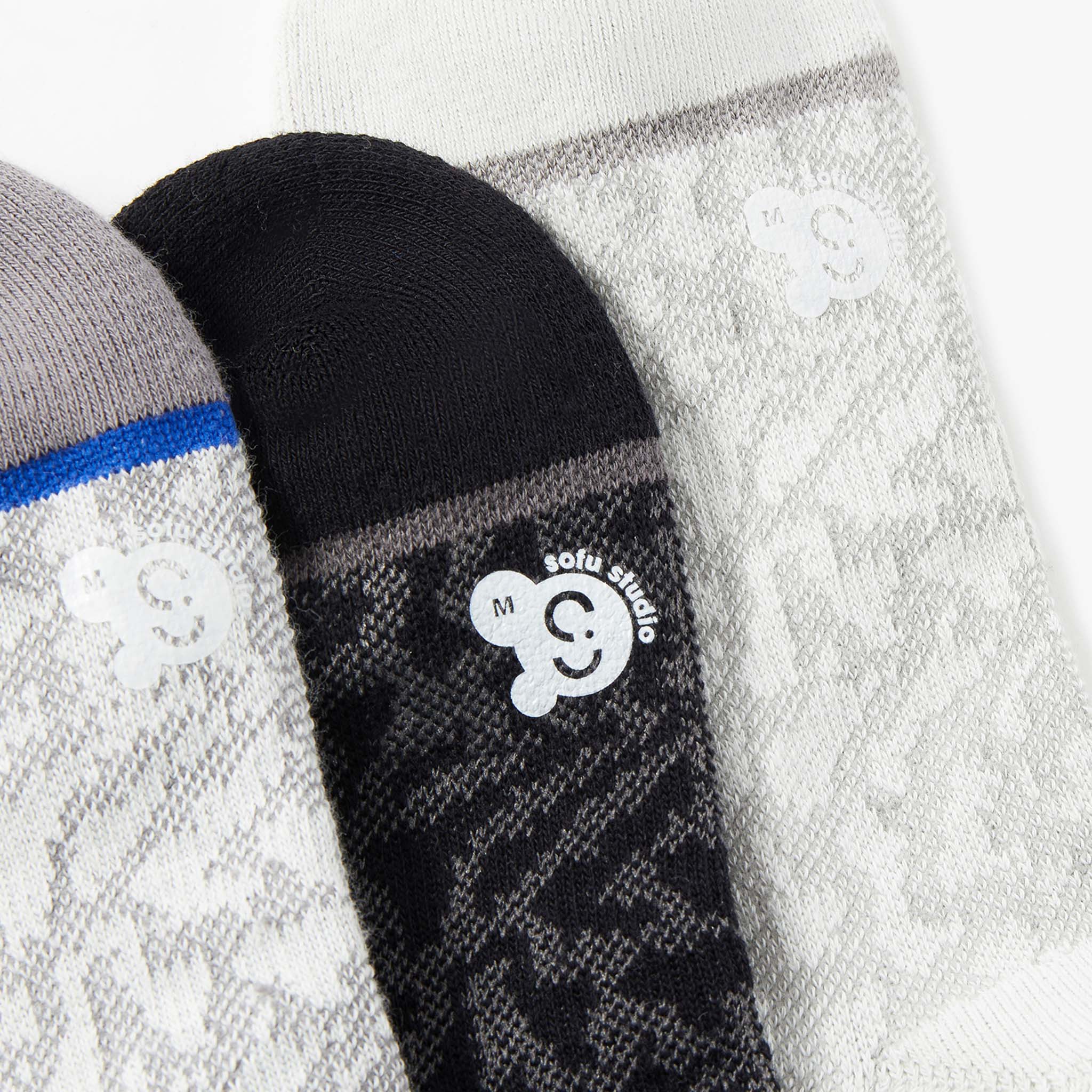 Short Men's Breathable Socks with patterns