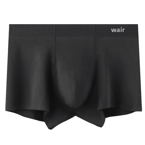 Wairliving Mens Ice Silk Underwear,Not Shrink Breathable Material,Traceless-Jet Black